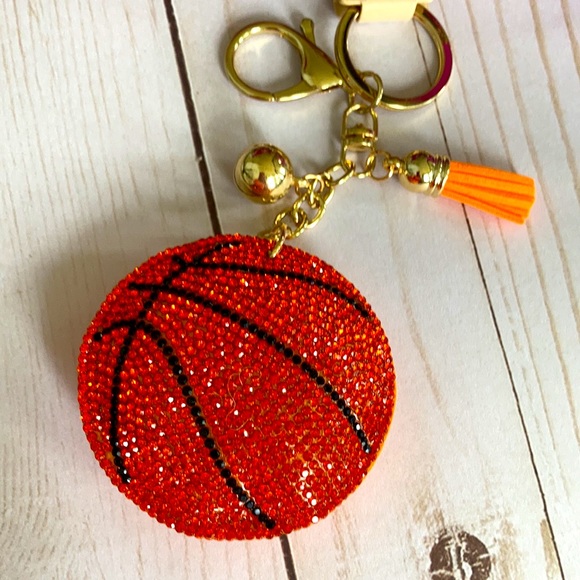 Rhinestone Basketball Keychain/FOB - Picture 2 of 5